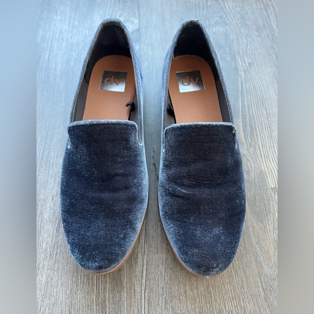 DV Dolce Vita Smoking Crushed Velvet Slipper Ballet Flats Size 7.5